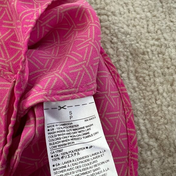 Banana Republic Factory Sleeveless Ruffle Flowy Work Blouse Top S Pink - Picture 7 of 7